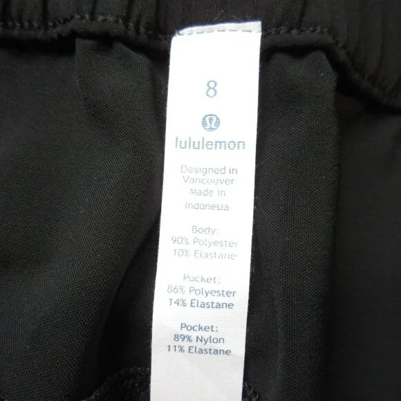 NWT Lululemon On the Fly 7/8 Pant *Woven in Black Pull-on Slim Ankle Pants 8 - Picture 5 of 7